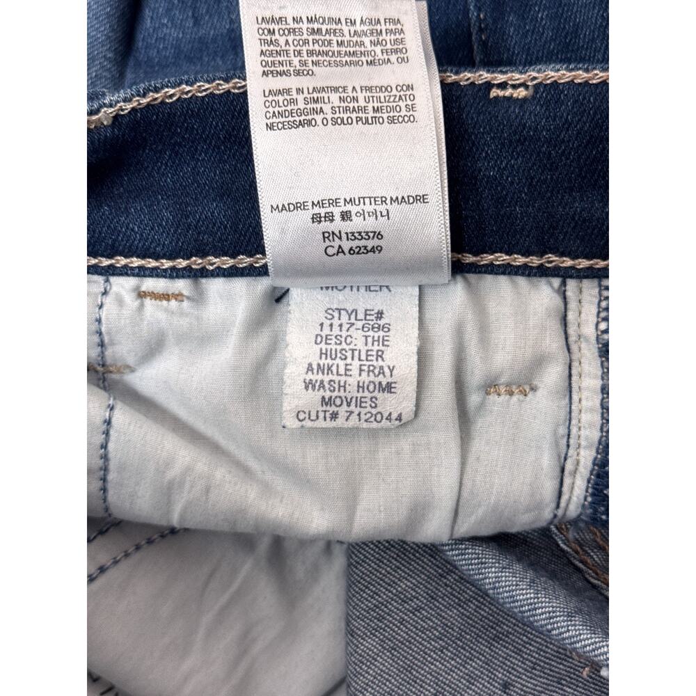 Mother The Hustler Ankle Fray Jeans 24 Womens Dark Wash Denim - Picture 9 of 9